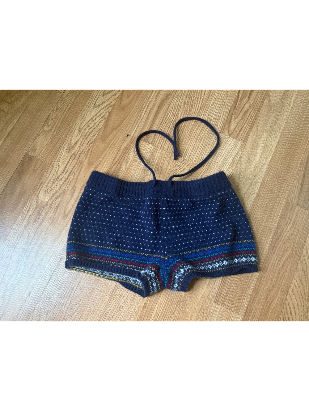 aerie knitted wool blend shorts with drawstring waist